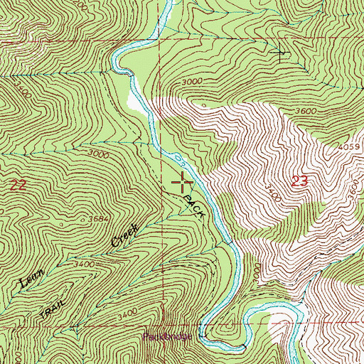 Topographic Map of Lean Creek, ID