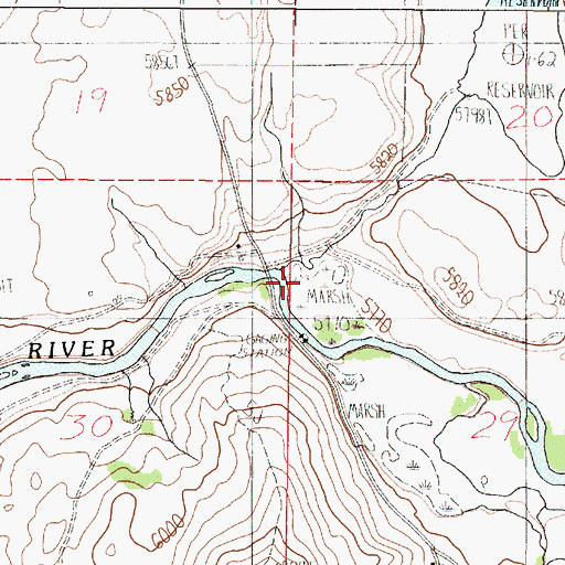 Topographic Map of Ledger Creek, ID
