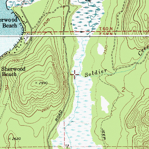 Topographic Map of Lee Creek, ID