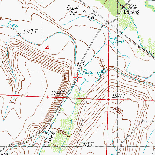 Topographic Map of Lee Creek, ID