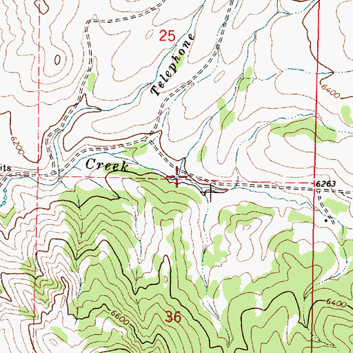 Topographic Map of Left Fork Creek, ID