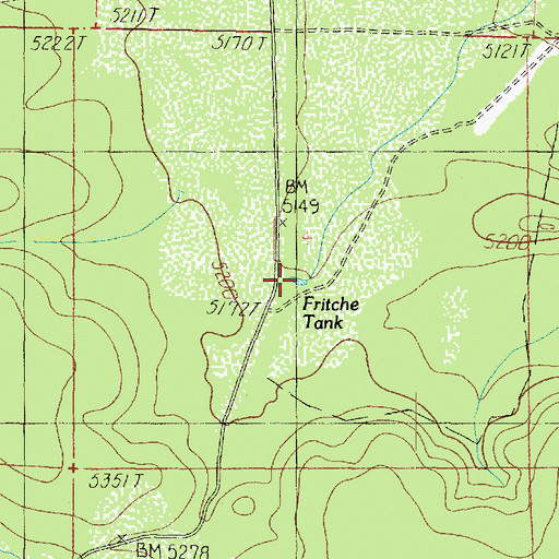 Topographic Map of Fritche Tank, AZ