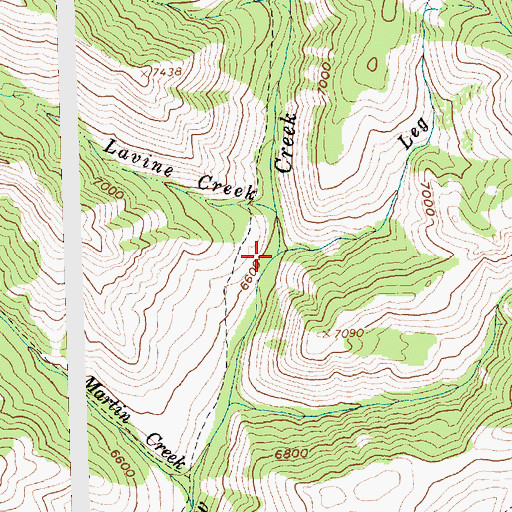 Topographic Map of Leg Creek, ID