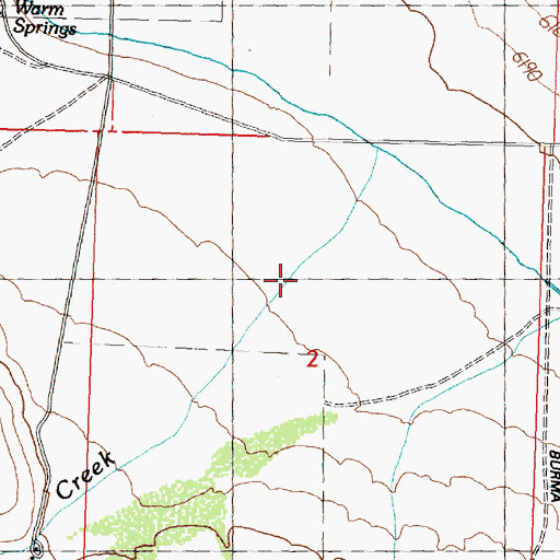 Topographic Map of Lehman Creek, ID