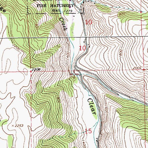 Topographic Map of Leitch Creek, ID