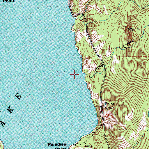 Topographic Map of Lemah Creek, ID