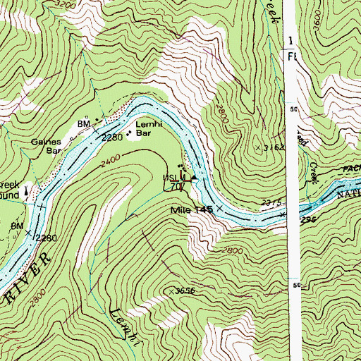 Topographic Map of Lemhi Creek, ID