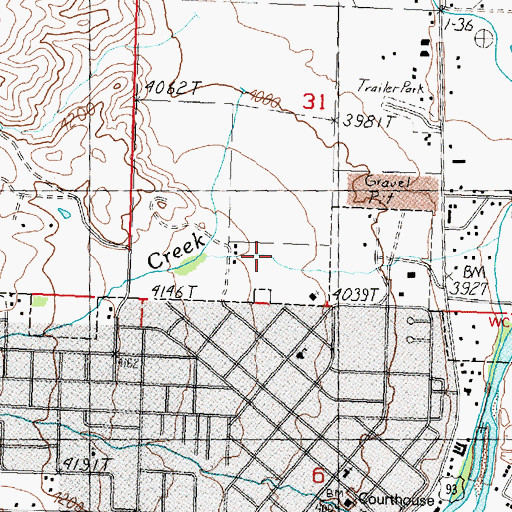 Topographic Map of Lemhi River, ID