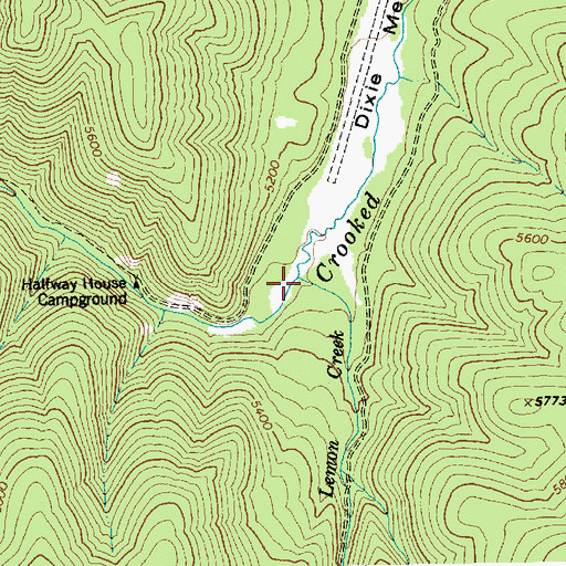 Topographic Map of Lemon Creek, ID