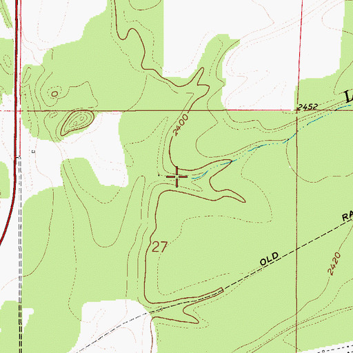 Topographic Map of Lewellen Creek, ID