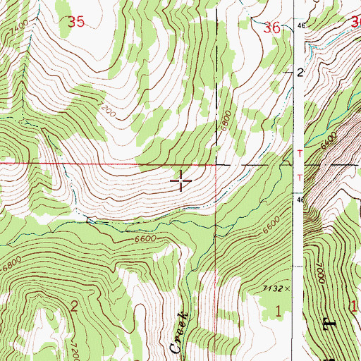 Topographic Map of Liberty Creek, ID