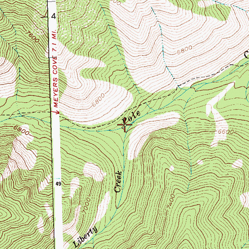 Topographic Map of Liberty Creek, ID
