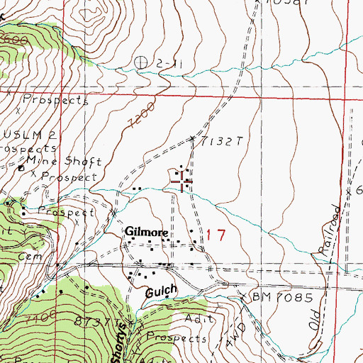 Topographic Map of Liberty Gulch, ID