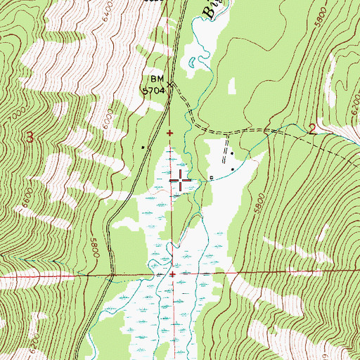 Topographic Map of Lick Creek, ID
