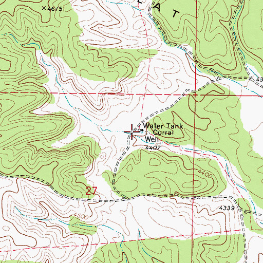 Topographic Map of Glidden Well, AZ