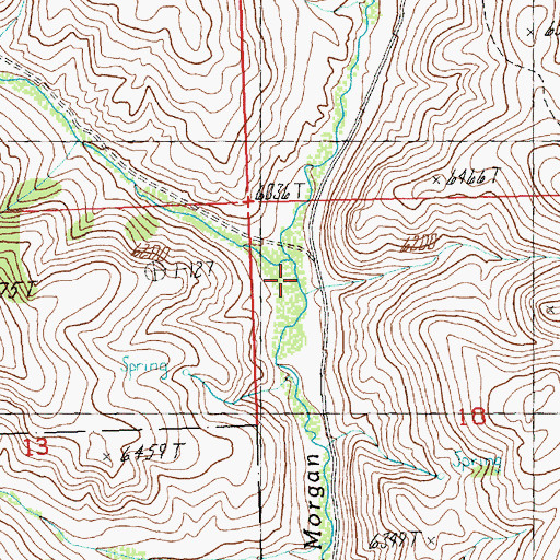 Topographic Map of Lick Creek, ID