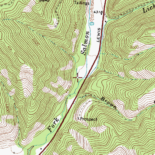 Topographic Map of Lick Creek, ID