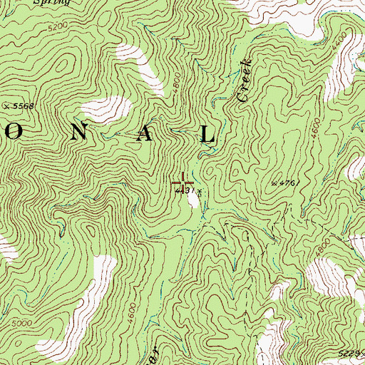 Topographic Map of Goat Ranch, AZ