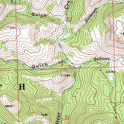 Topographic Map of Lick Gulch, ID