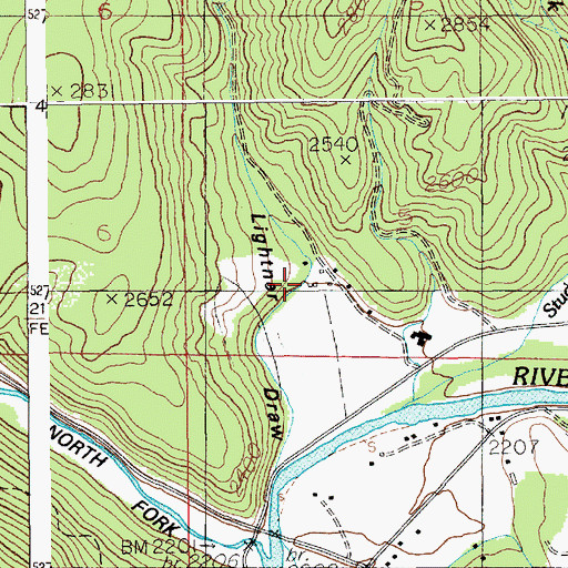 Topographic Map of Lightner Draw, ID