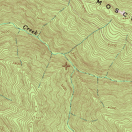 Topographic Map of Lightning Creek, ID