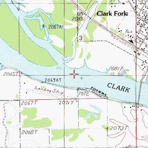 Topographic Map of Lightning Creek, ID
