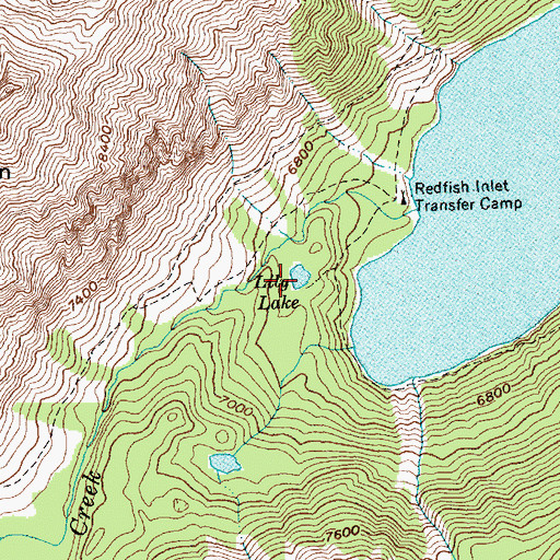 Topographic Map of Lily Lake, ID