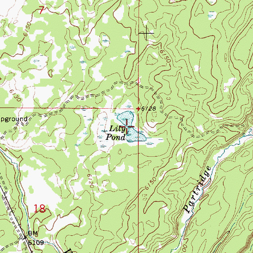 Topographic Map of Lily Pond, ID