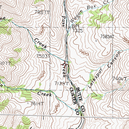 Topographic Map of Lime Creek, ID