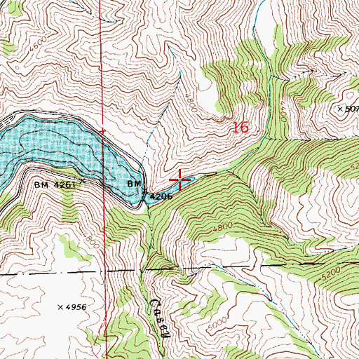 Topographic Map of Lime Creek, ID