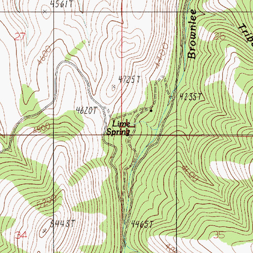 Topographic Map of Lime Spring, ID