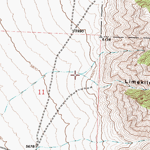 Topographic Map of Limekiln Canyon, ID