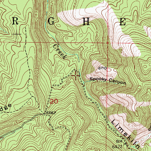 Topographic Map of Limekiln Canyon, ID