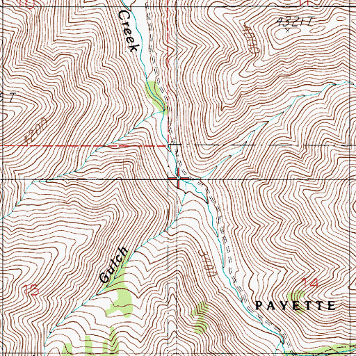Topographic Map of Limestone Gulch, ID