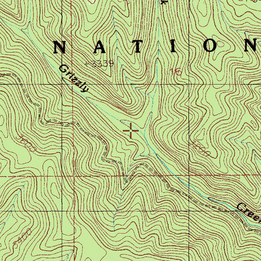 Topographic Map of Lindsey Creek, ID