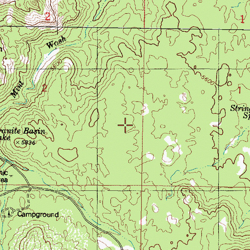 Topographic Map of Granite Basin Dam, AZ