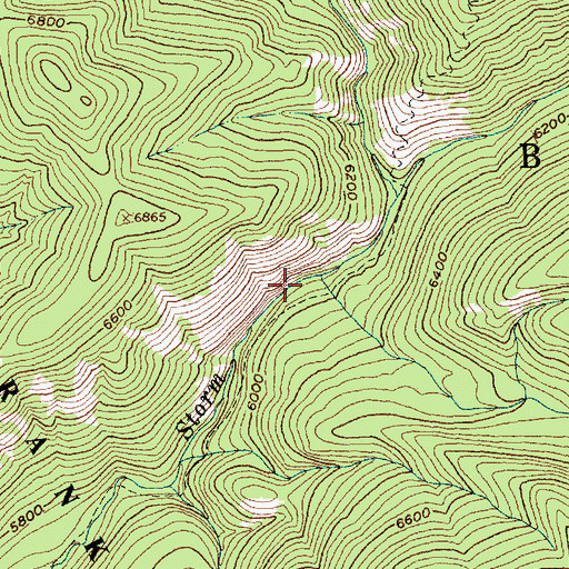 Topographic Map of Line Creek, ID