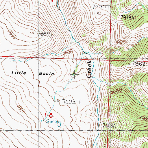 Topographic Map of Little Basin, ID