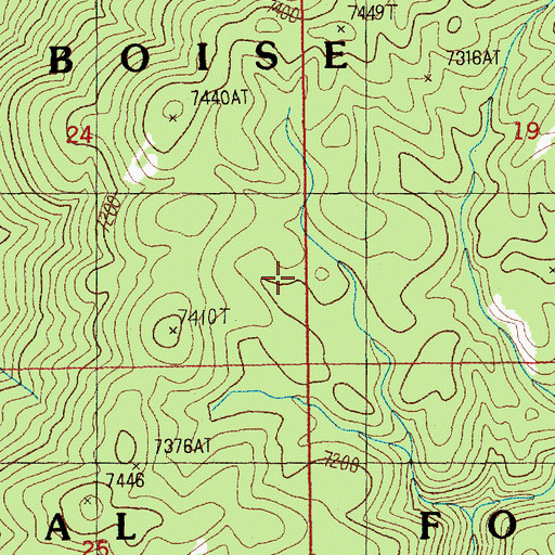 Topographic Map of Little Beaver Creek Trail, ID