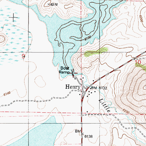Topographic Map of Little Blackfoot River, ID
