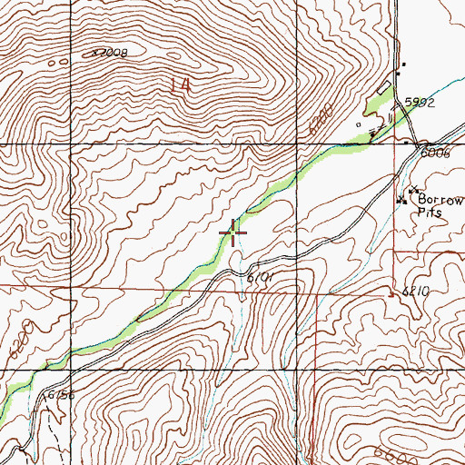 Topographic Map of Little Blind Canyon, ID