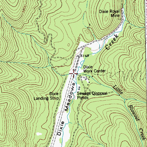 Topographic Map of Little Blowout Creek, ID