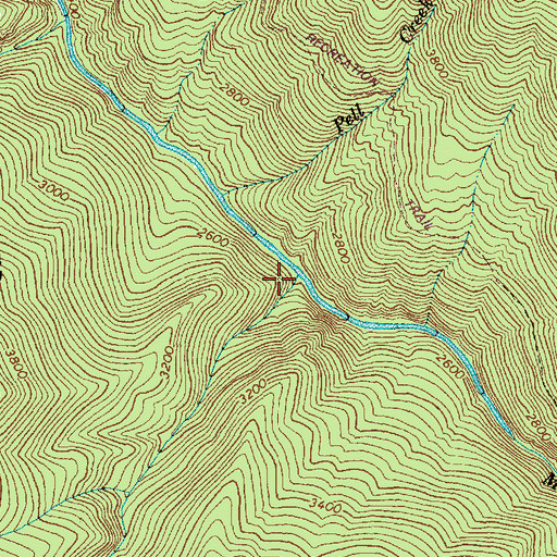 Topographic Map of Little Boulder Creek, ID