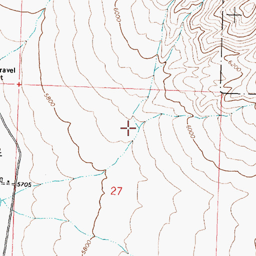 Topographic Map of Little Burnett Canyon, ID