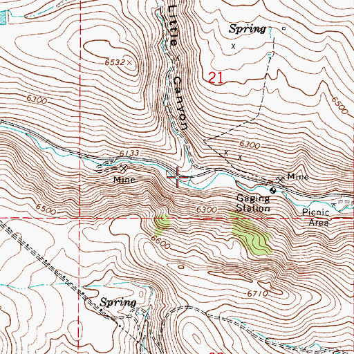 Topographic Map of Little Canyon, ID
