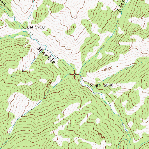 Topographic Map of Little Cottonwood Creek, ID