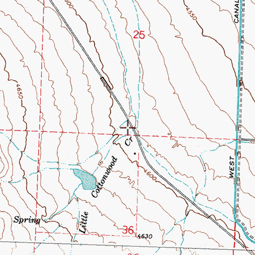 Topographic Map of Little Cottonwood Creek, ID