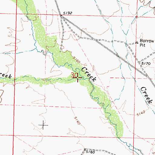 Topographic Map of Little Cove Creek, ID