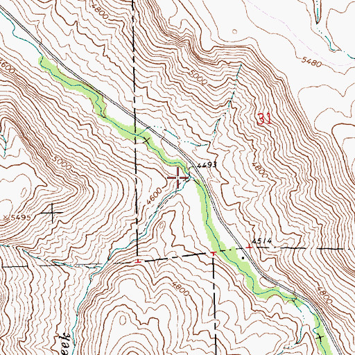 Topographic Map of Little Creek, ID