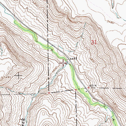 Topographic Map of Little Creek, ID